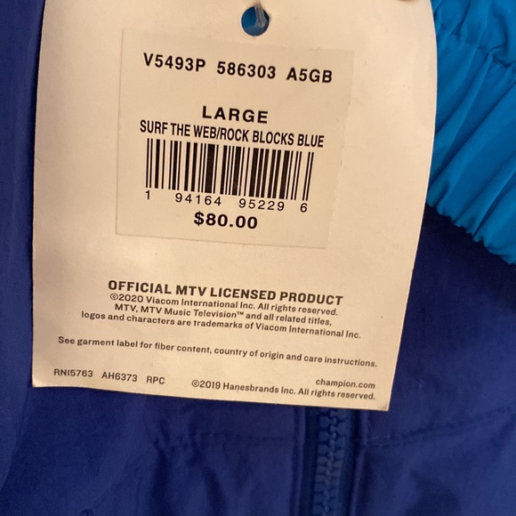 Champion MTV Collab Windbreaker New With Tags sizeL - Picture 4 of 10